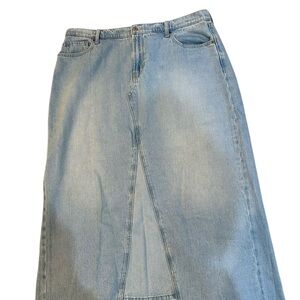 Old Navy Light Blue Denim Maxi Skirt